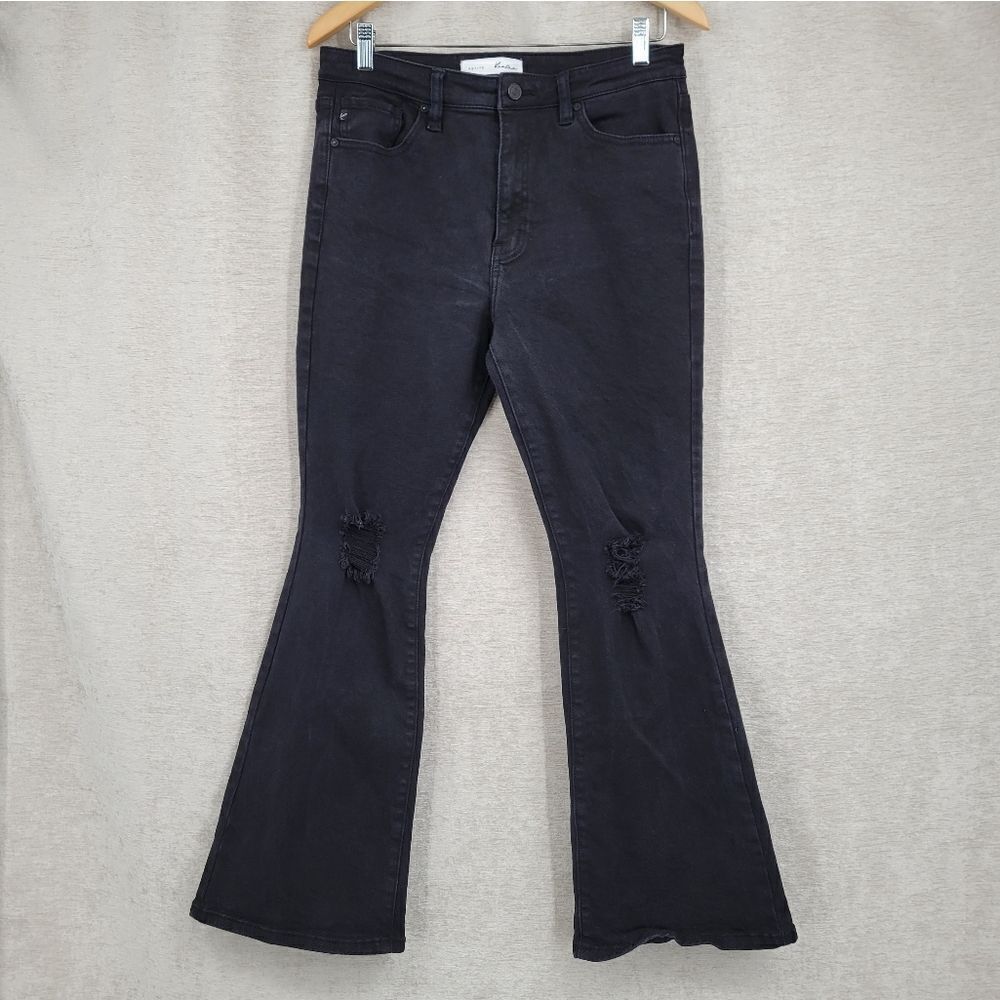 KanCan Style KC7346BK Black High Rise Flare Leg Jeans Petite 13/30